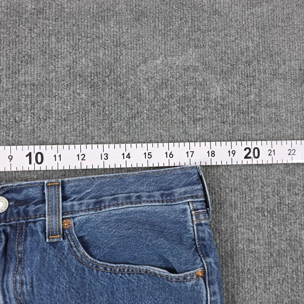 Levis 565 Cutoff Shorts Mens 34 Blue Baggy Wide Leg Denim Frayed Y2K Skate